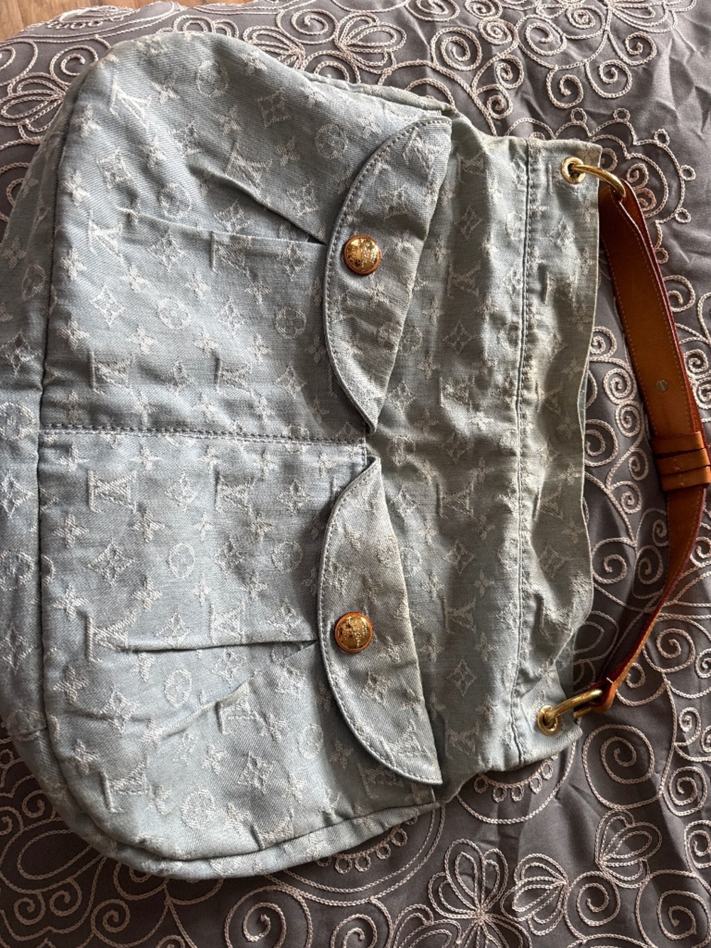 Louis Vuitton denim large bag